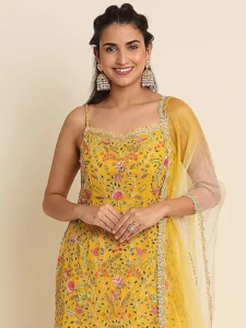 Yellow Floral Sarara - Image 3